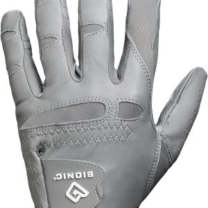 Bionic Men's StableGrip 2.0 Grey Golf Glove - Made from Premium Cabretta Leather