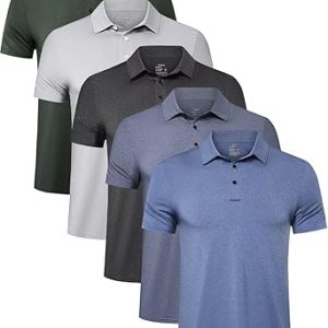 TELALEO 4/5 Pack Polo Shirts Golf T Shirt