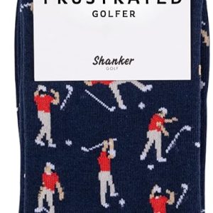 Shanker Golf Socks - Funny Angry Golfer Socks - Funny Golf Gift for Men - 1 Pair per Pack - Size 10-13