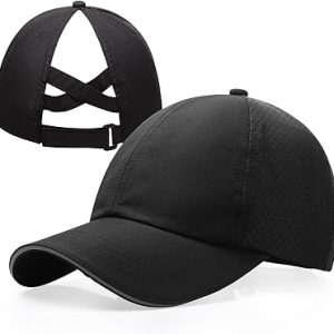 Girls Baseball Hat Criss Cross Ponytail Hats