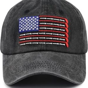 American Golf USA Flag Hat for Men Women, Vintage Adjustable Cotton Golfing Baseball Cap
